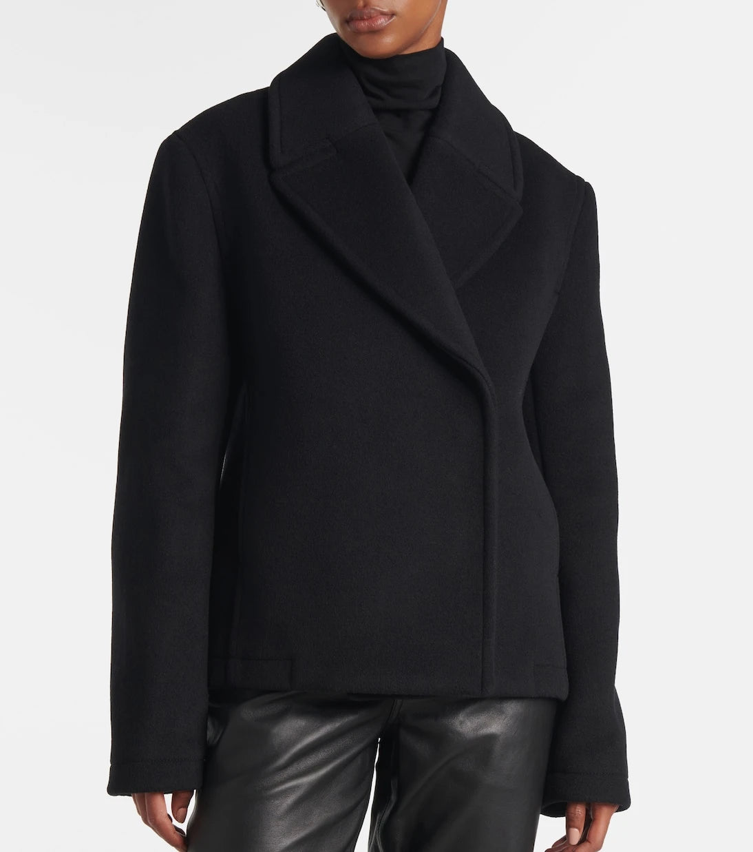 Toteme - Cropped wool-blend peacoat