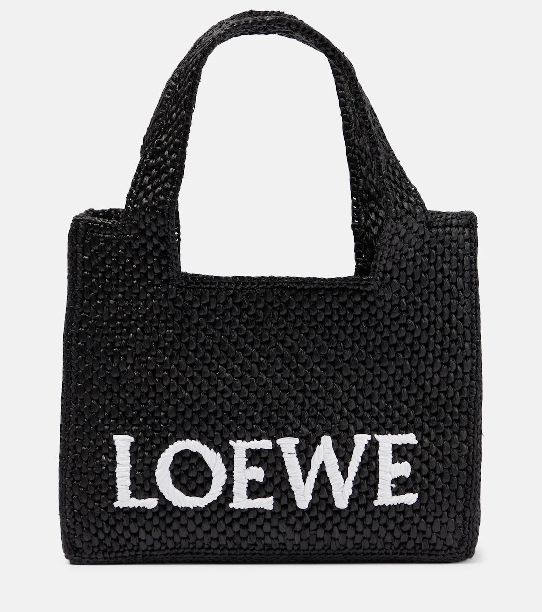 Loewe - حقيبة تسوق صغيرة من الرافيا
