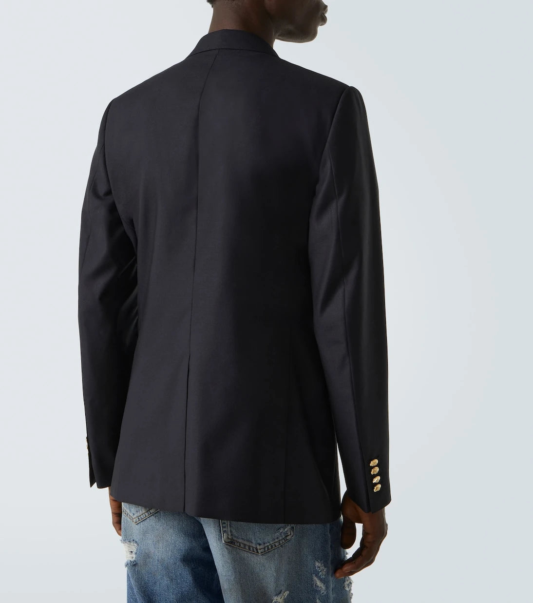 Dolce&Gabbana - Yamalı yün ve ipek blazer