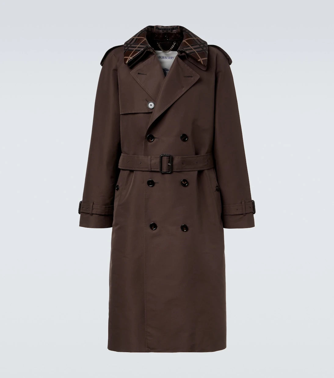 Burberry - Burberry Check silk and cotton trench coat