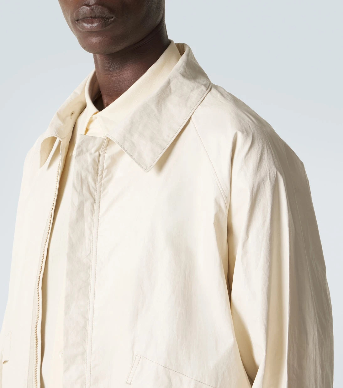 Lemaire - Hooded coated linen-blend raincoat