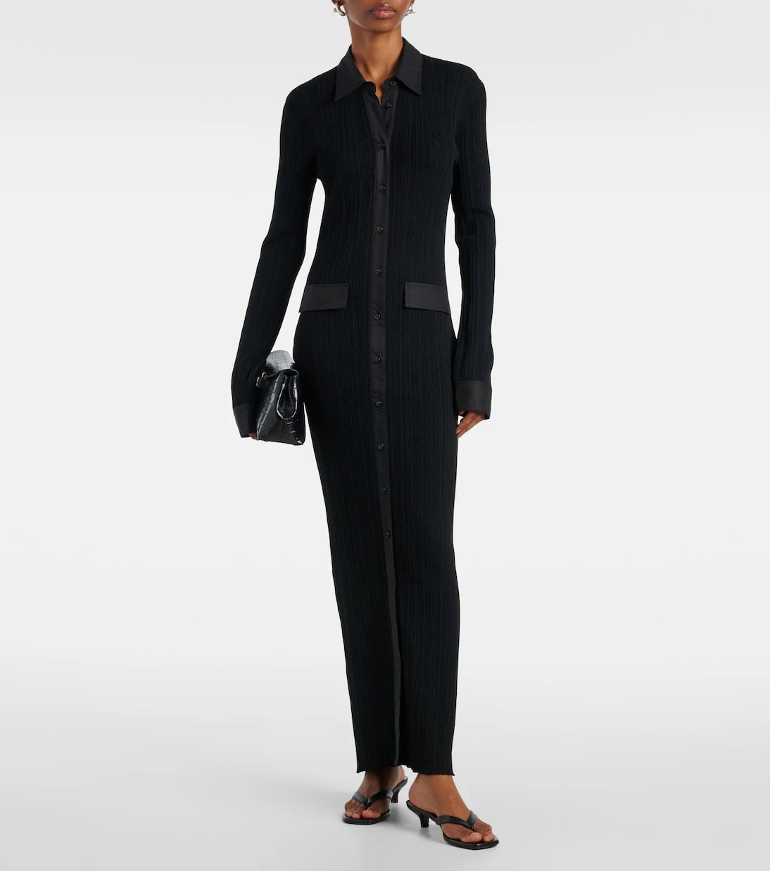 Toteme - Ribbed-knit shirt dress
