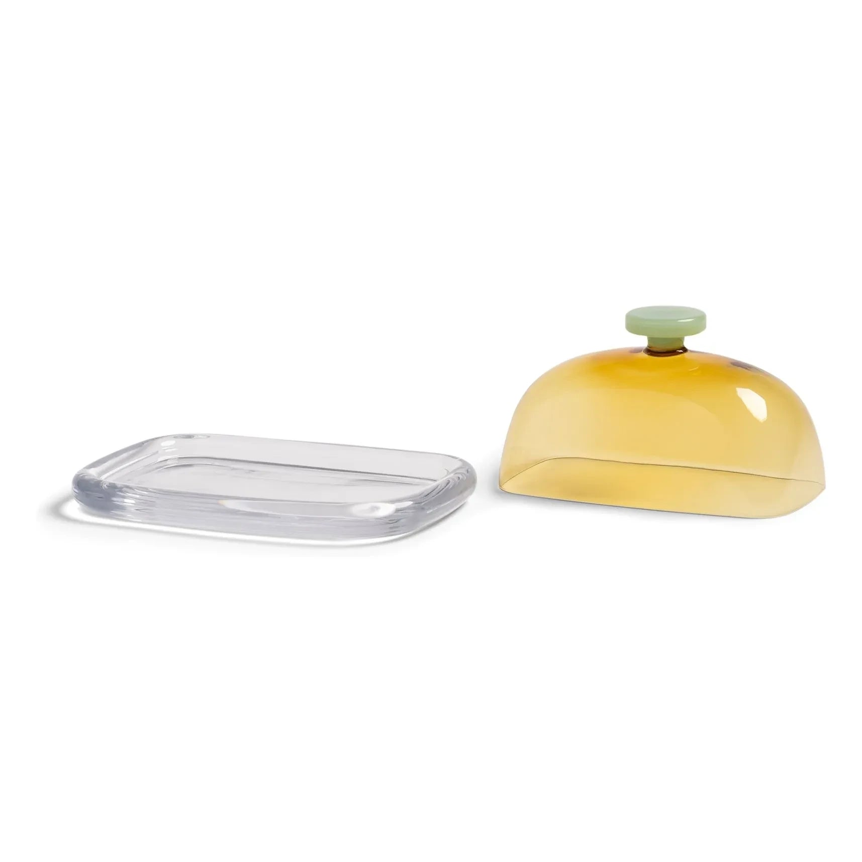 &Klevering - Glass butter dish Canteen | Yellow