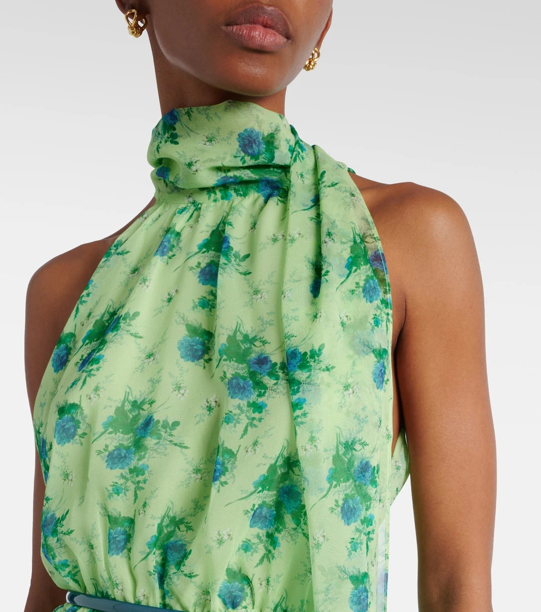 Max Mara - Cactus halterneck silk gown