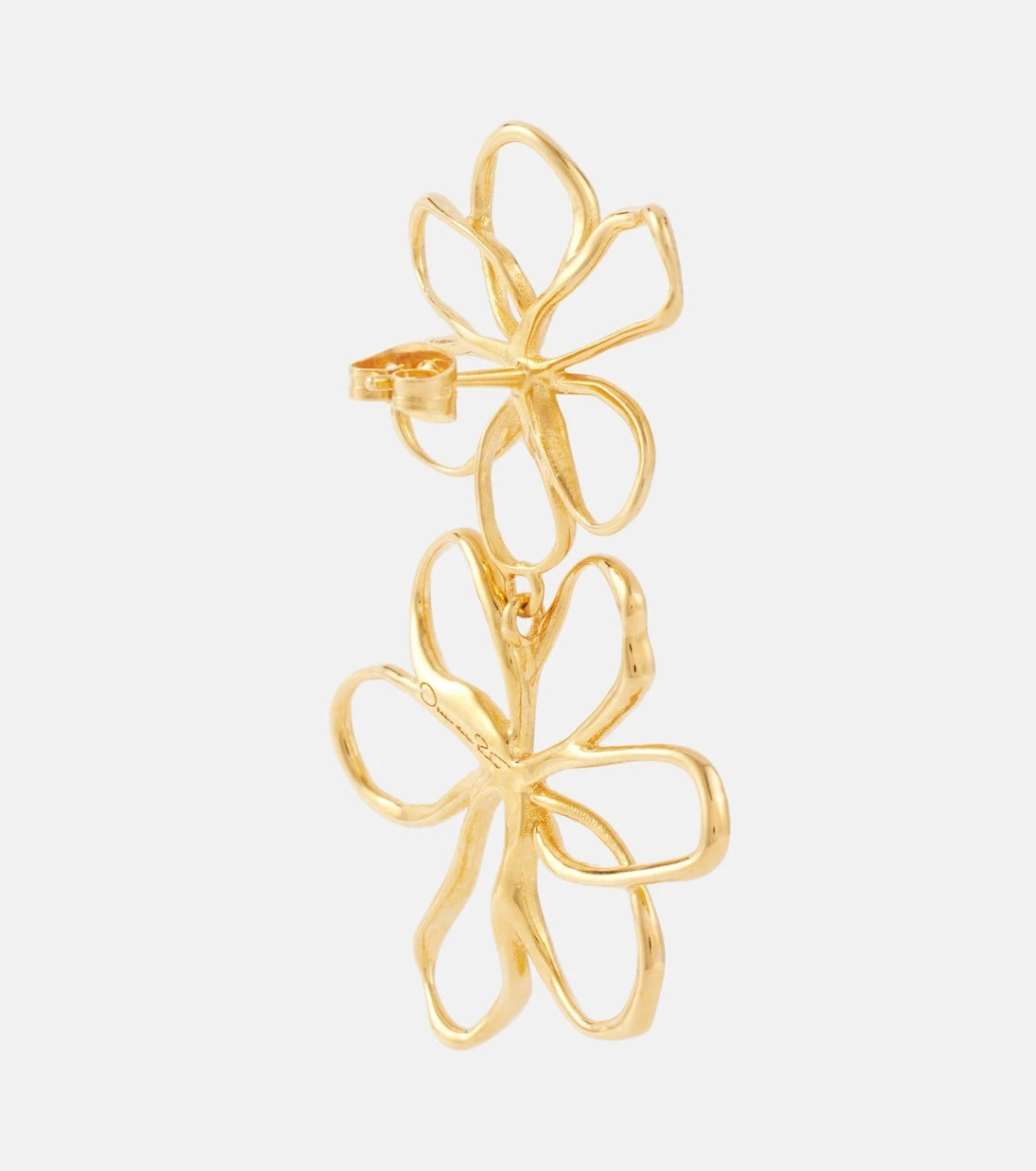 Oscar de la Renta - Threaded Flower drop earrings