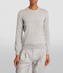 Grey Cashmere Crew-Neck Sweater