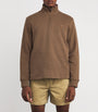 Polo Ralph Lauren Brown Cotton Quarter-Zip Sweater