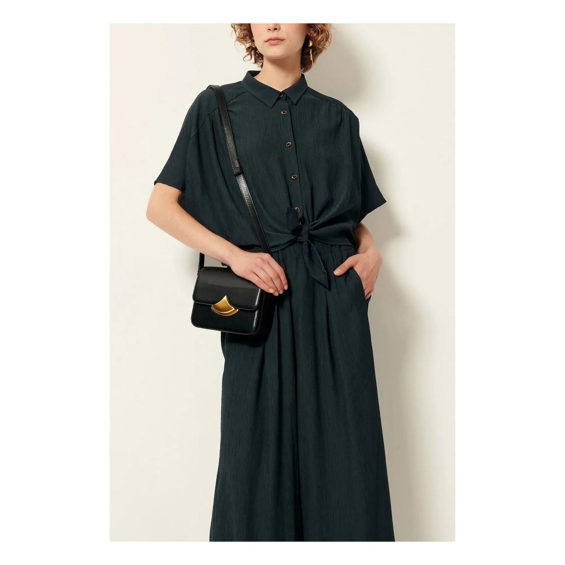 Sessùn - Alfassa blouse | Charcoal grey
