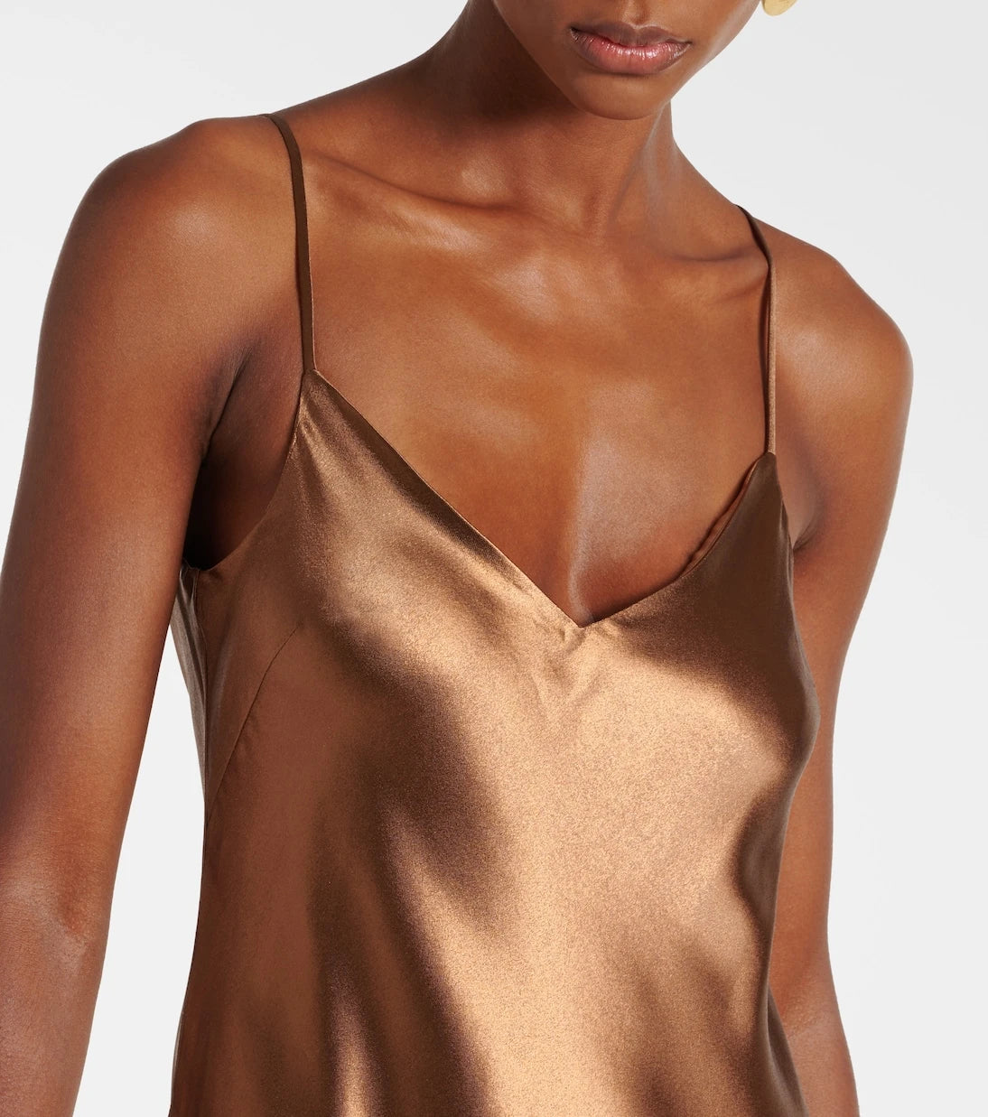 Galvan - Provence satin maxi dress