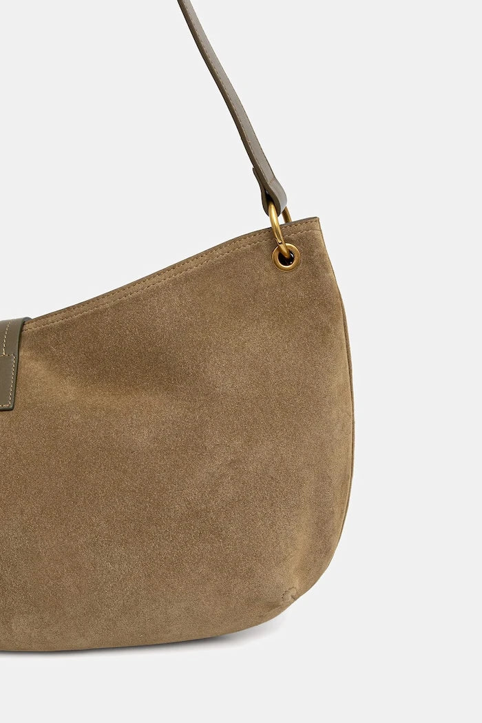 Twinset süet kadın hobo çanta
