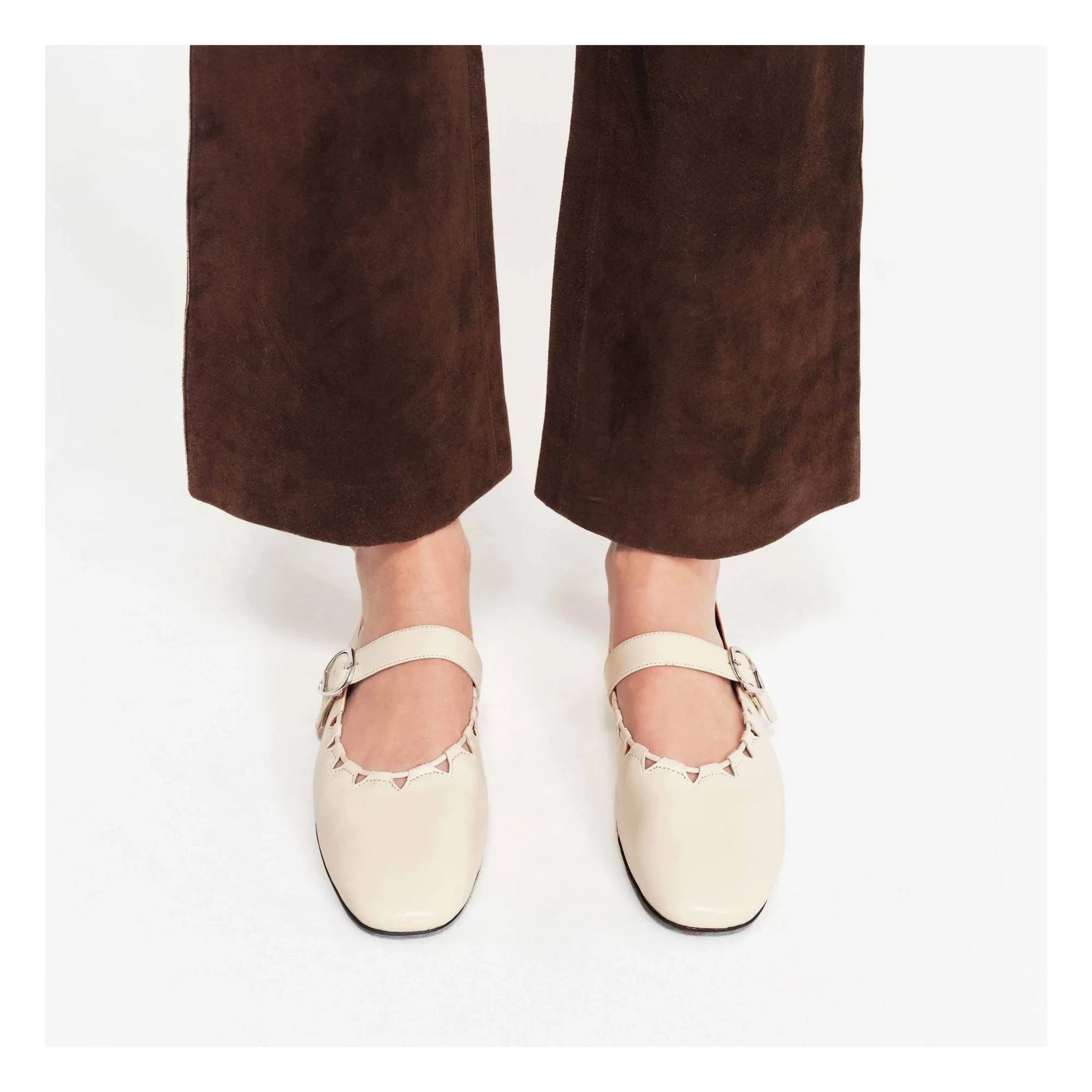 Socque Paris - Ballerinas Ginger Leather | Cream