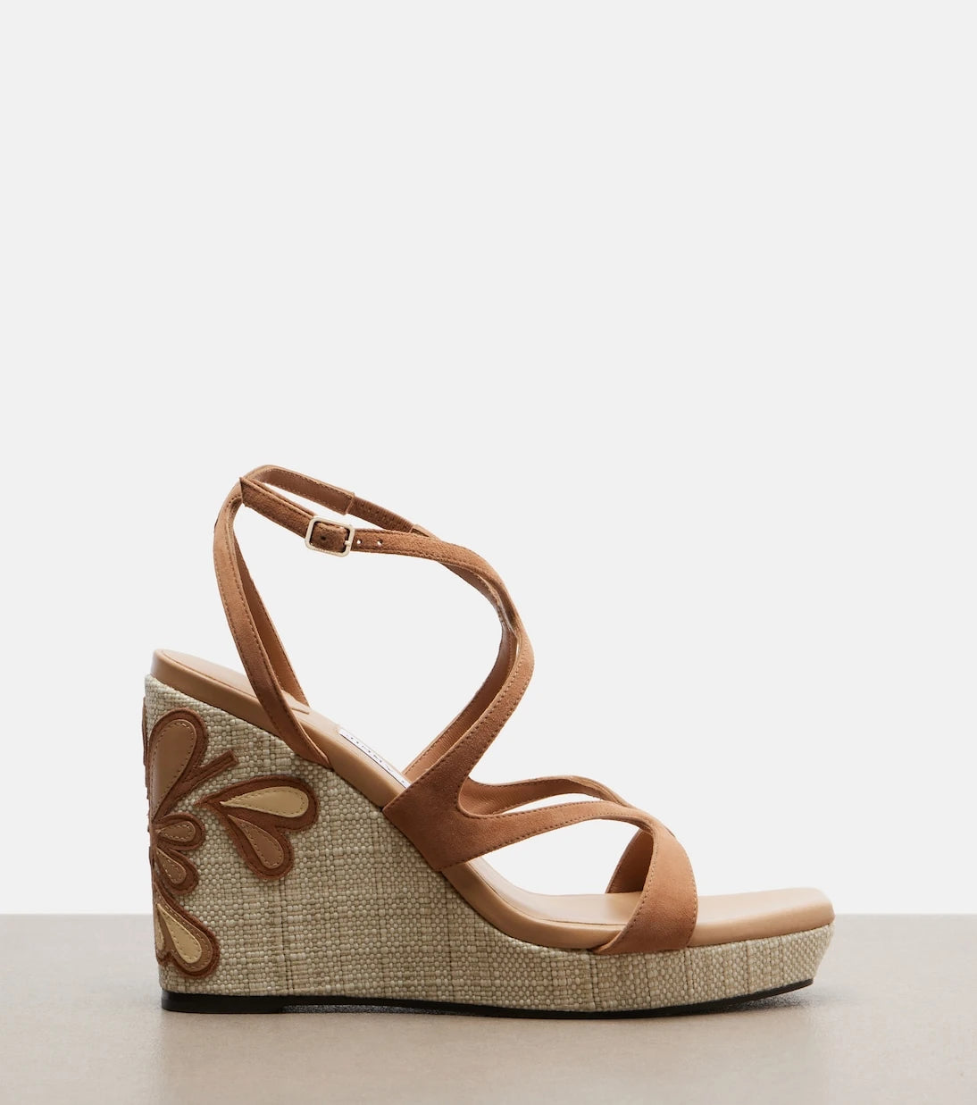 Jimmy Choo - Ayla leather espadrille wedges