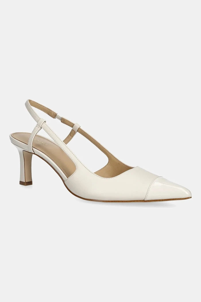 Кожени обувки с тънък ток MICHAEL Michael Kors Alora Toe Cap Mid Sling