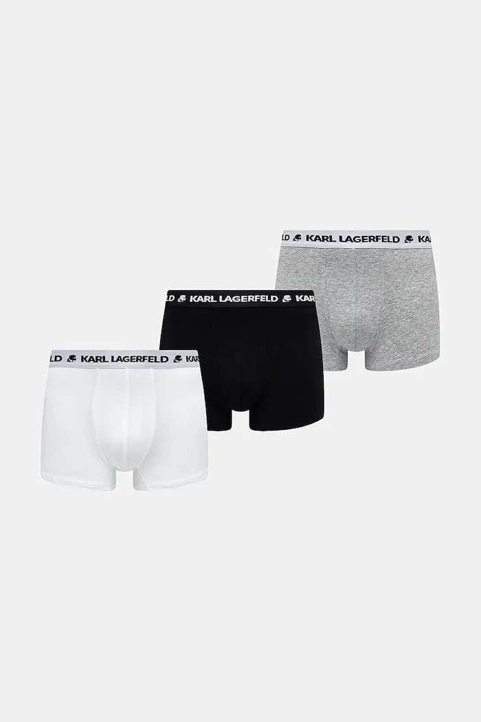 Karl Lagerfeld pamuklu elastan erkek boxer 3'lü