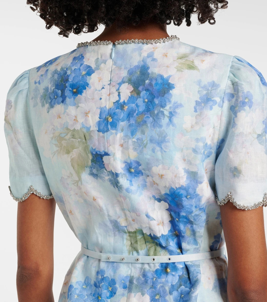Zimmermann - Crush floral linen minidress