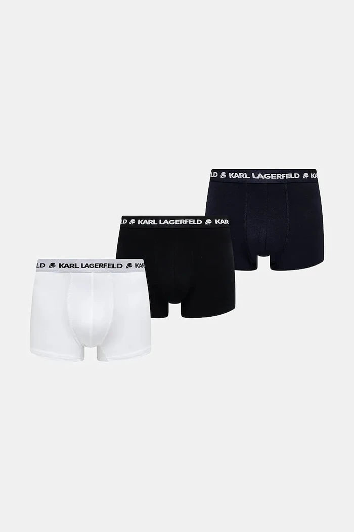 Karl Lagerfeld pamuklu elastan erkek boxer 3'lü