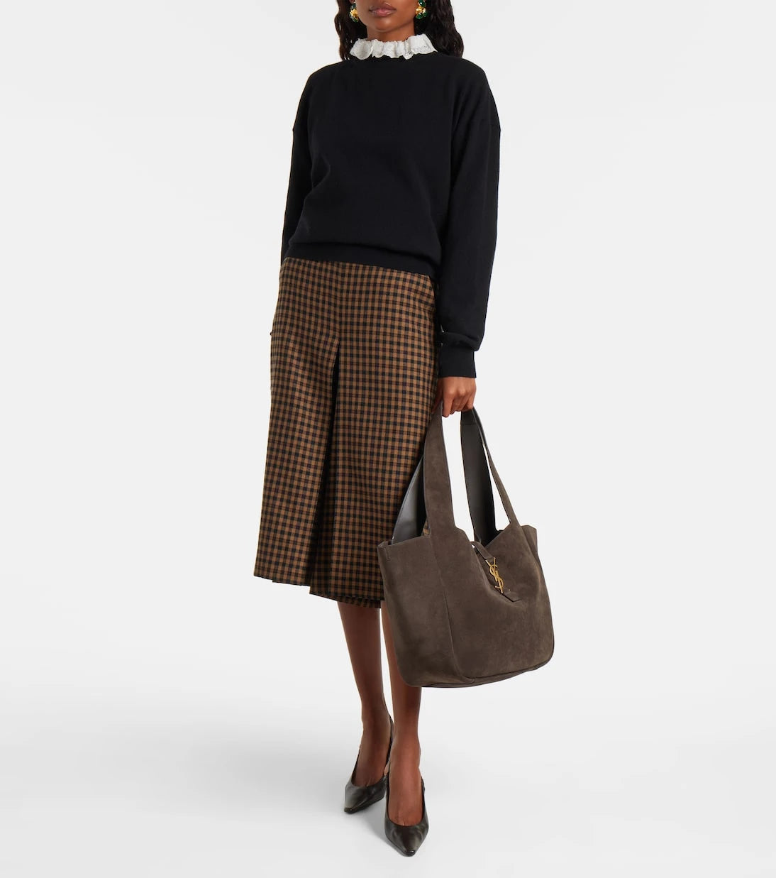 Saint Laurent - Le 5 à 7 Bea suede tote bag