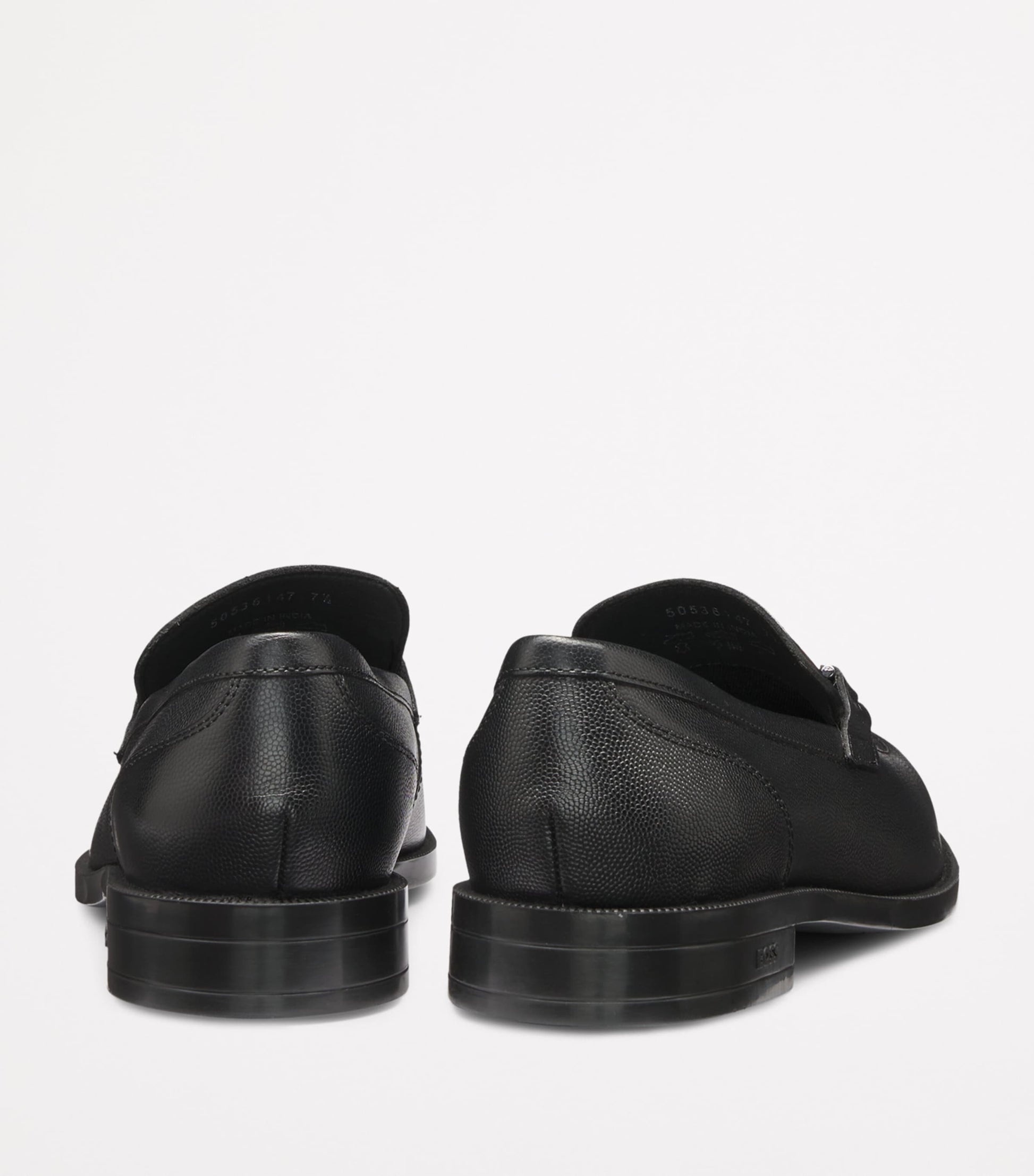 BOSS Leather Logo Hardware Loafers