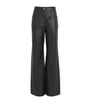 Victoria Beckham Black Leather Alina Trousers