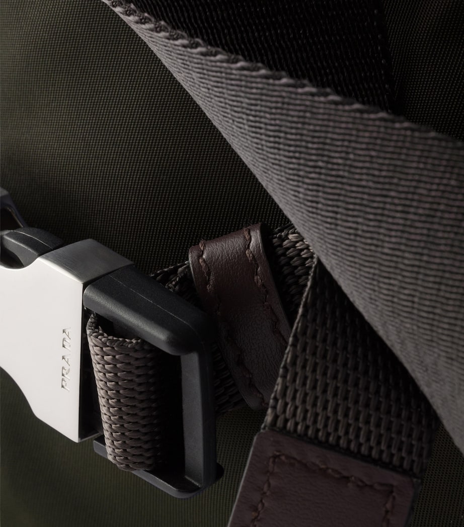 Re-Nylon and Leather Shoulder Bag