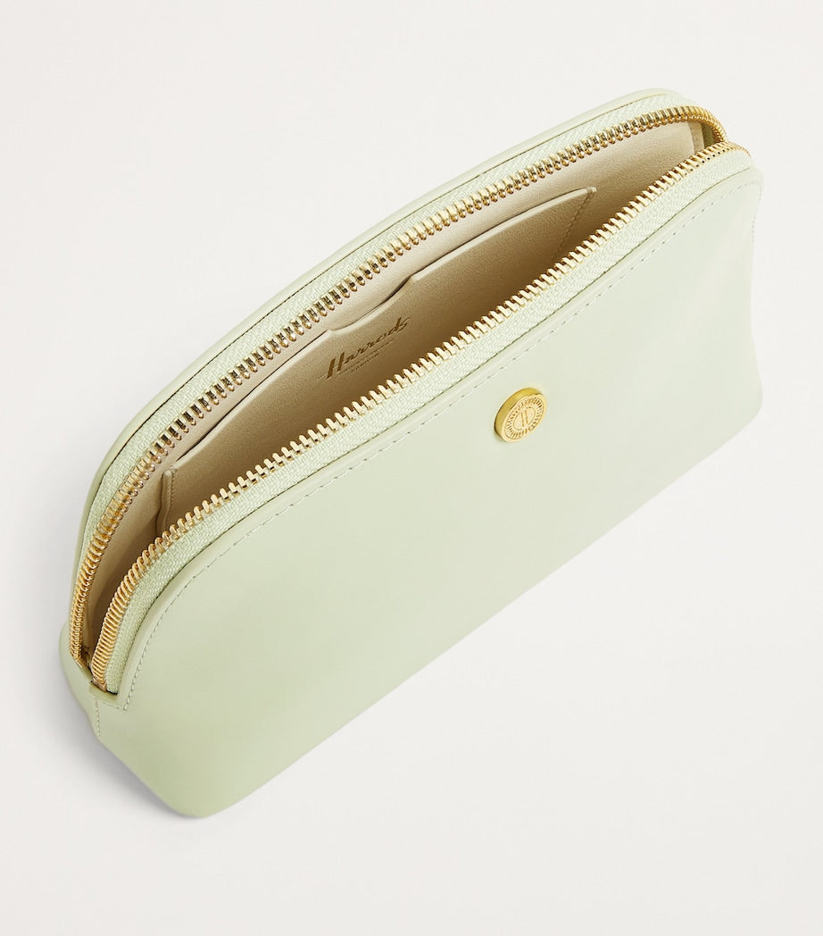 Small Leather Cosmetic Bag GREEN