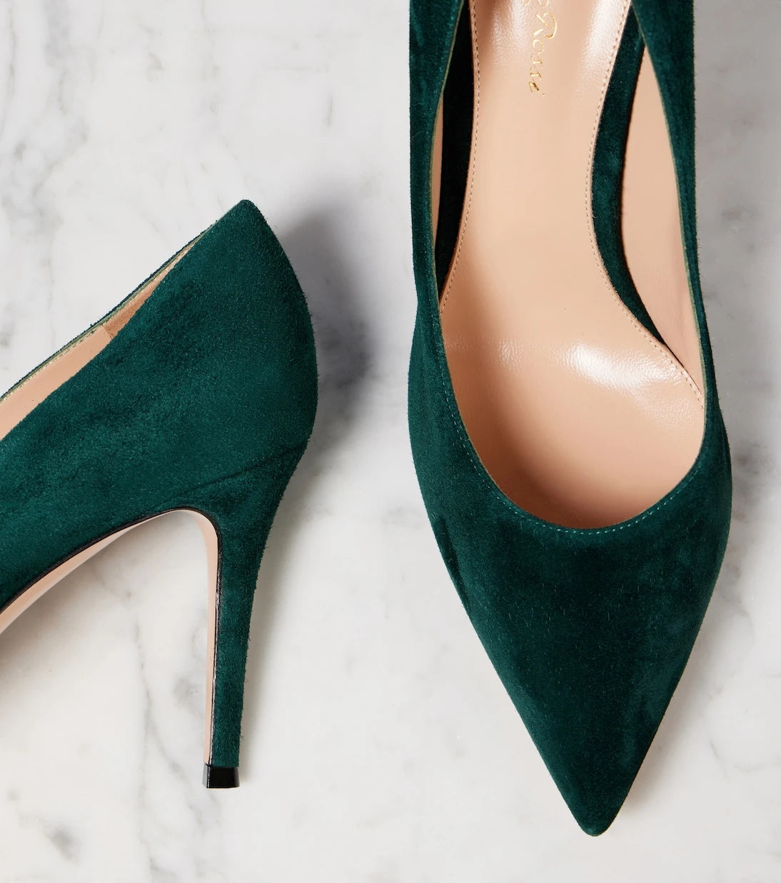 Gianvito Rossi - حذاء Gianvito 85 بكعب عالٍ من الشمواه