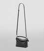 Mini Leather Puzzle Edge Top-Handle Bag BLACK