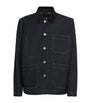 PAIGE Navy Corduroy-Collar Pauler Denim Chore Jacket