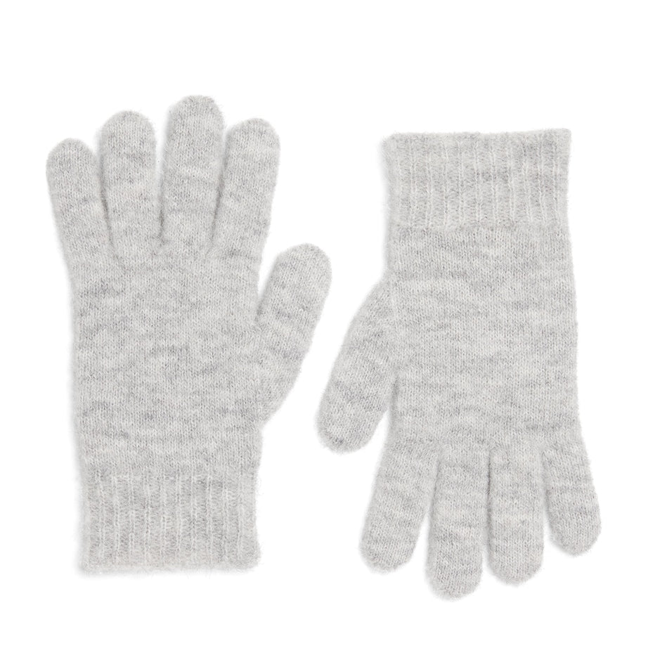 Grey Alpaca-Blend Orb Gloves