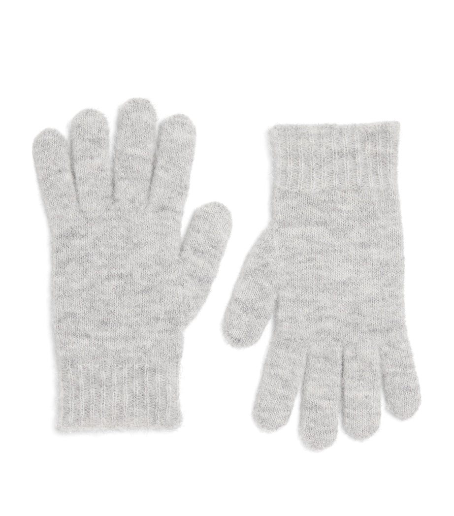 Grey Alpaca-Blend Orb Gloves