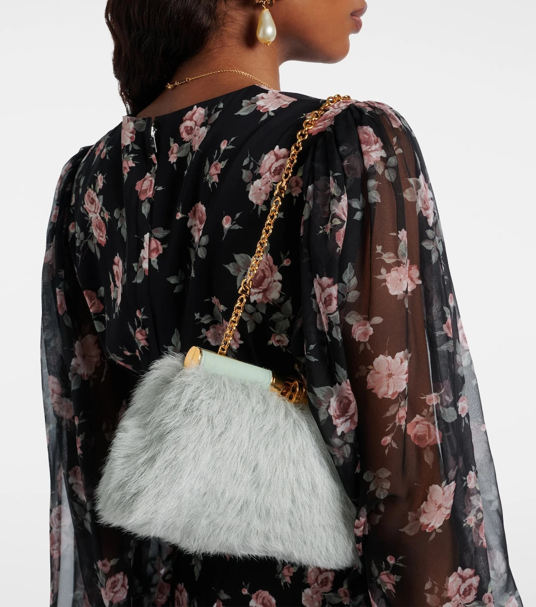 Dolce&Gabbana - Marlene Small shearling shoulder bag