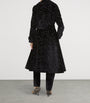 Burberry Black Silk-Blend Velvet Tailored Coat