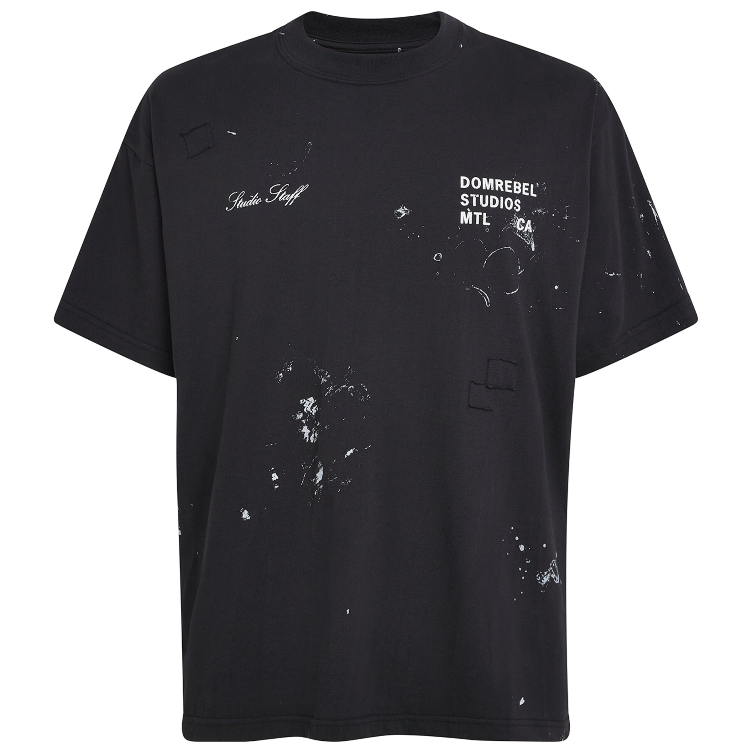 Cotton Paint-Splatter Staff T-Shirt