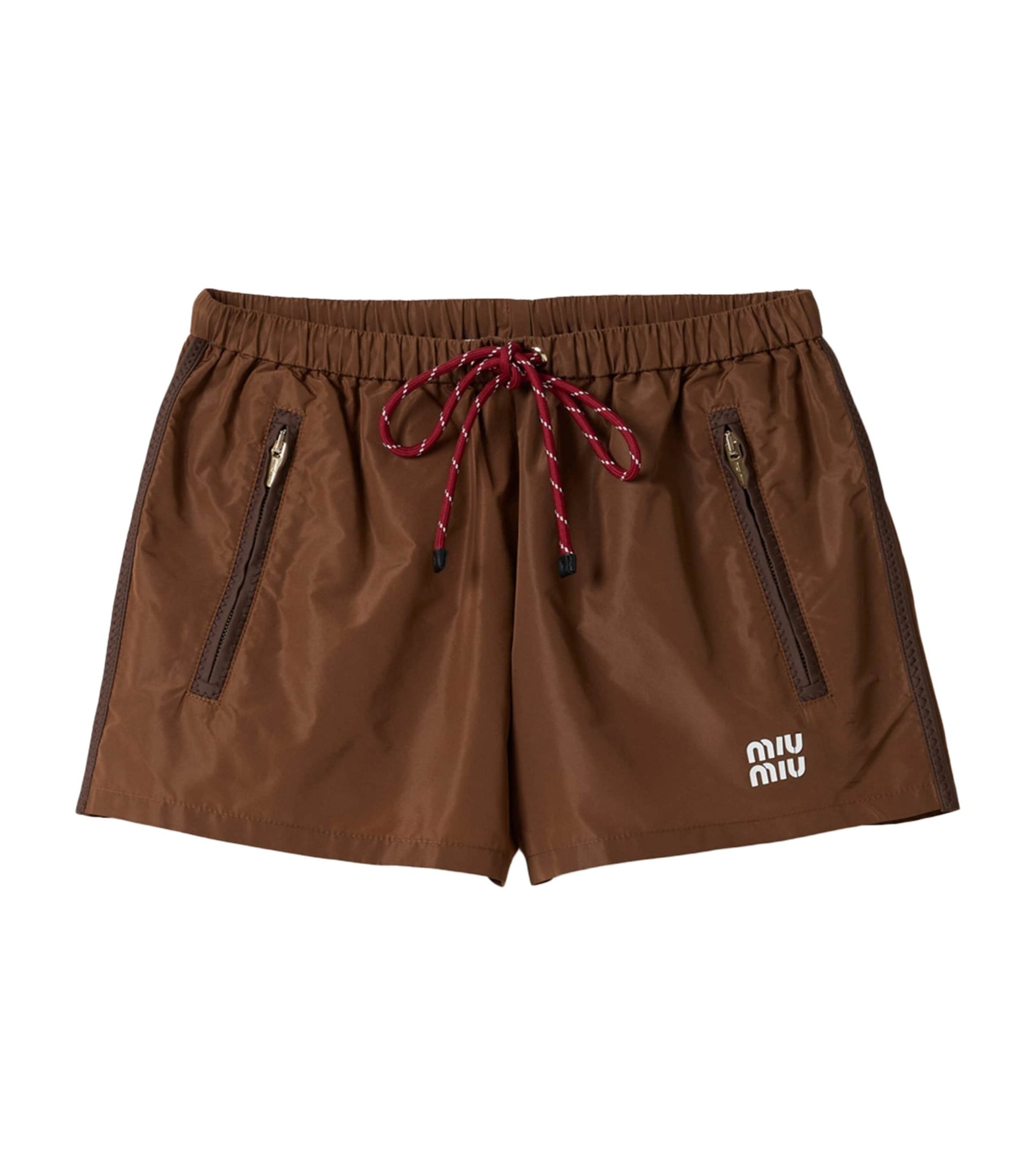 Miu Miu Brown Technical Drawstring Shorts