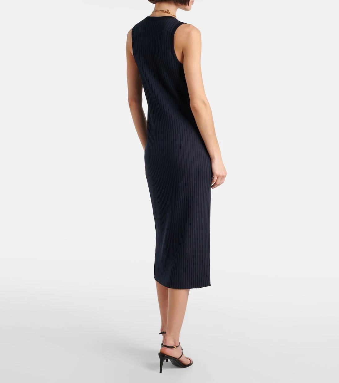 Vince - Ribbed-knit midi dress