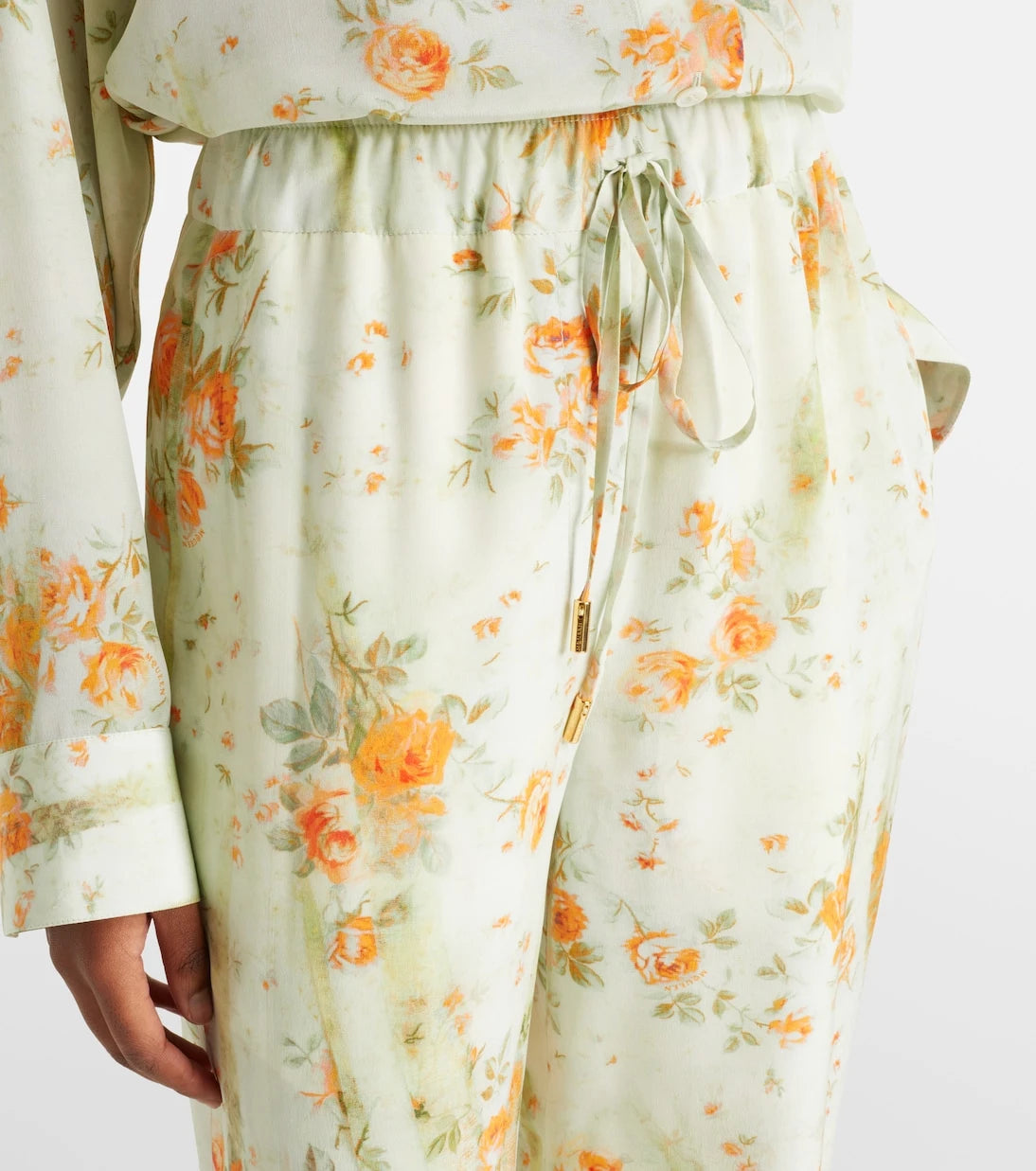 McQueen - Floral wide-leg pants