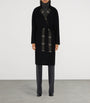 Burberry Black Wool Reversible Wrap Coat