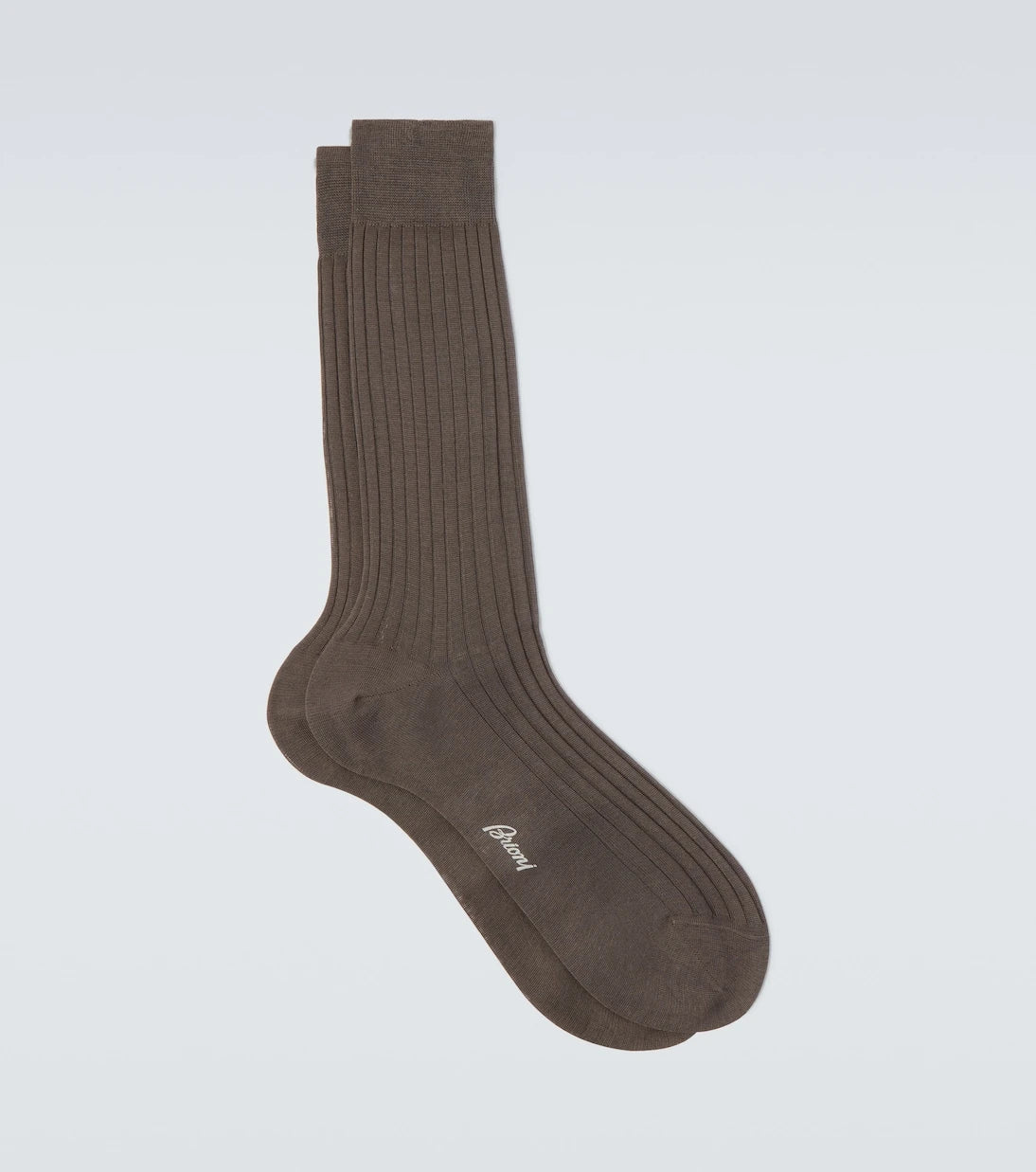 Brioni - Ribbed-knit cotton socks