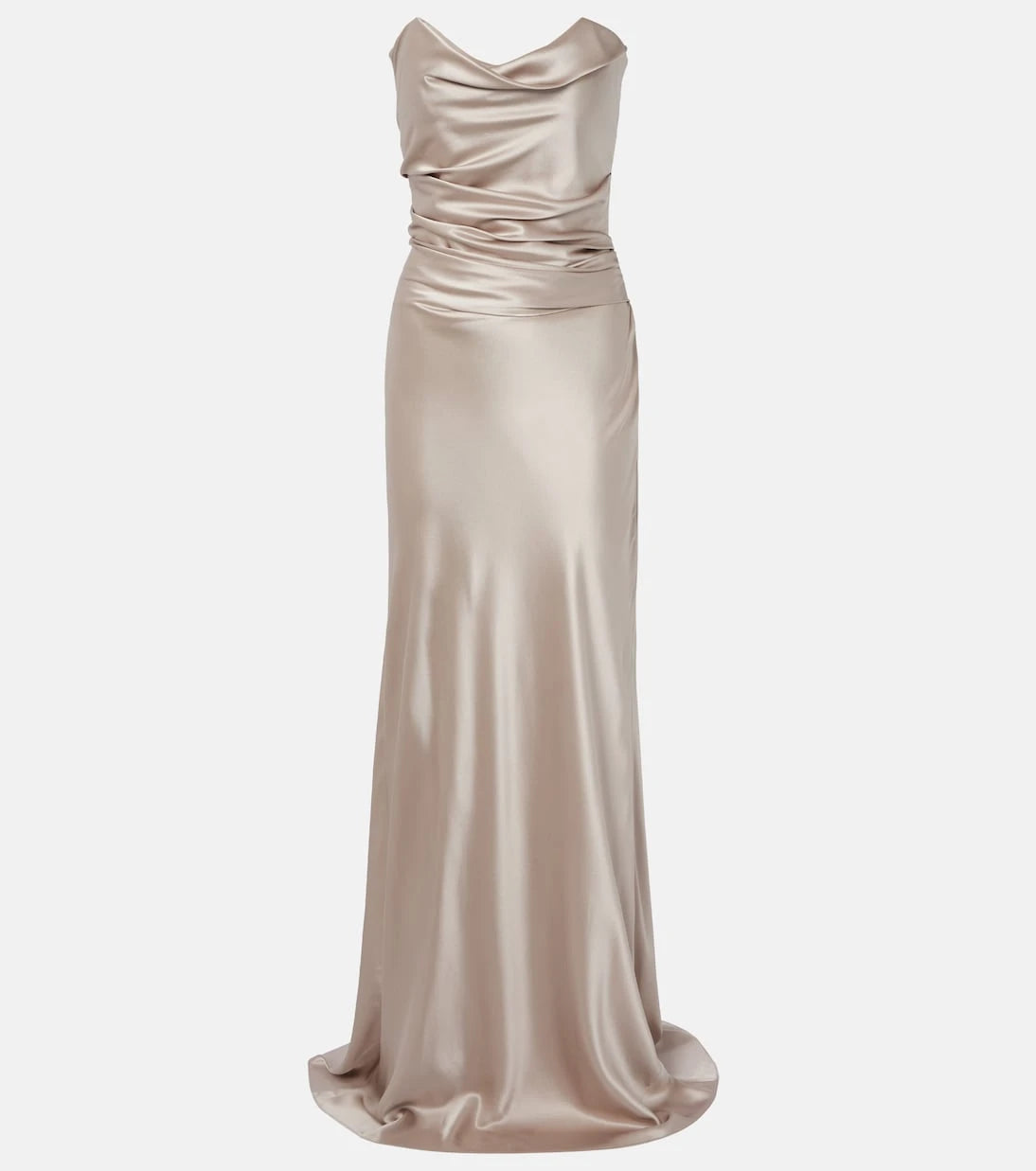 The Sei - Silk satin bustier gown