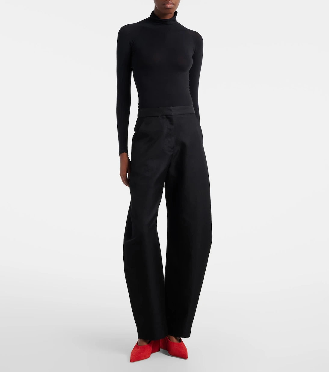 Alaïa - Cube suede slingback wedges