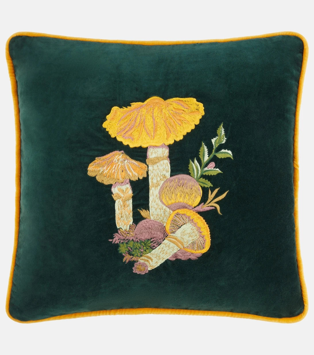 Les-Ottomans - Mushroom cotton velvet cushion
