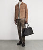 Paul & Shark Brown Aqualeather Suede Shacket