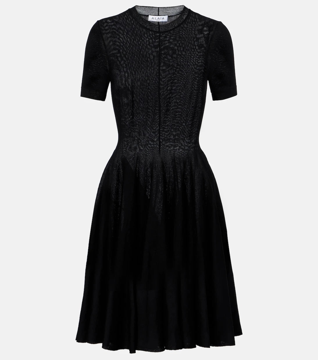 Alaïa - فستان صوف قصير بقصة سكيتر