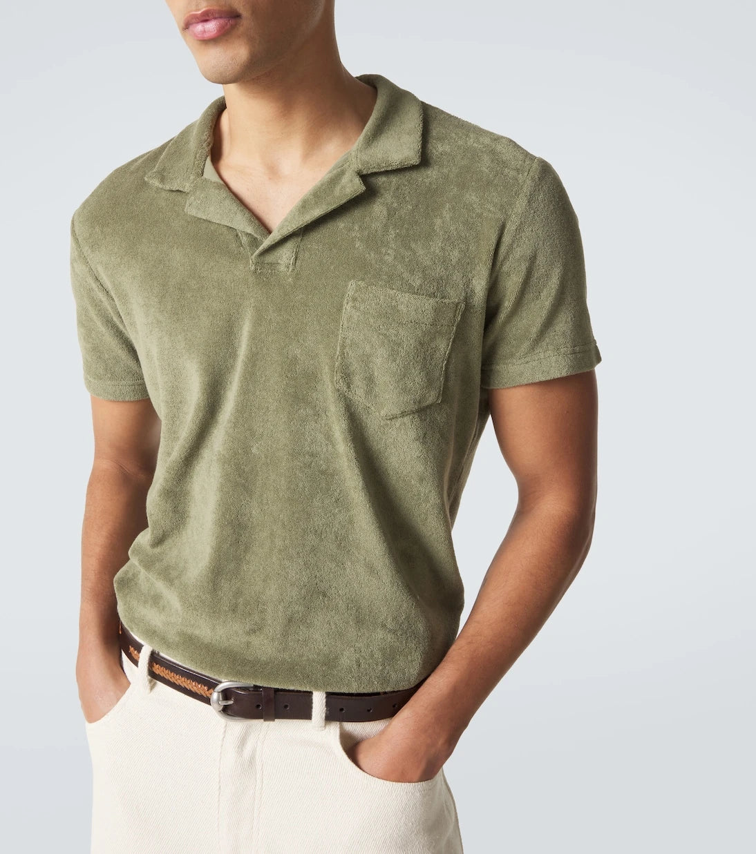 Orlebar Brown - Terry cotton toweling polo shirt