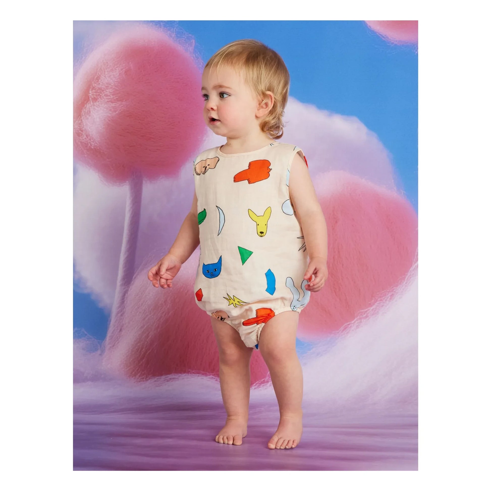 Halcyon Nights - Animal romper | Ecru