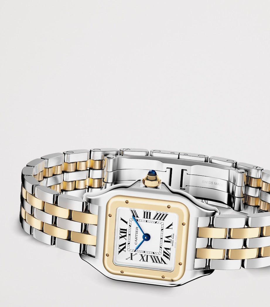 Small Yellow Gold and Stainless Steel Panthère de Cartier Watch 23mm