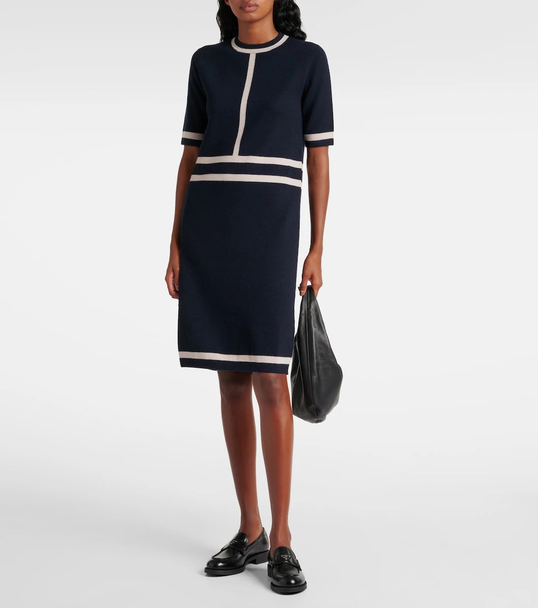 'S Max Mara - فستان متوسط الطول من مزيج الصوف