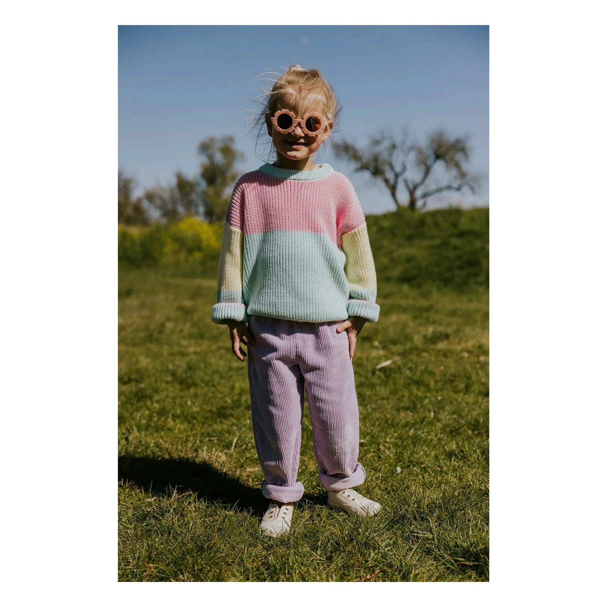 Yuki - Organic corduroy pants | Lilac
