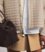 Moncler Beige Microfiber Quilted Reversible Shacket
