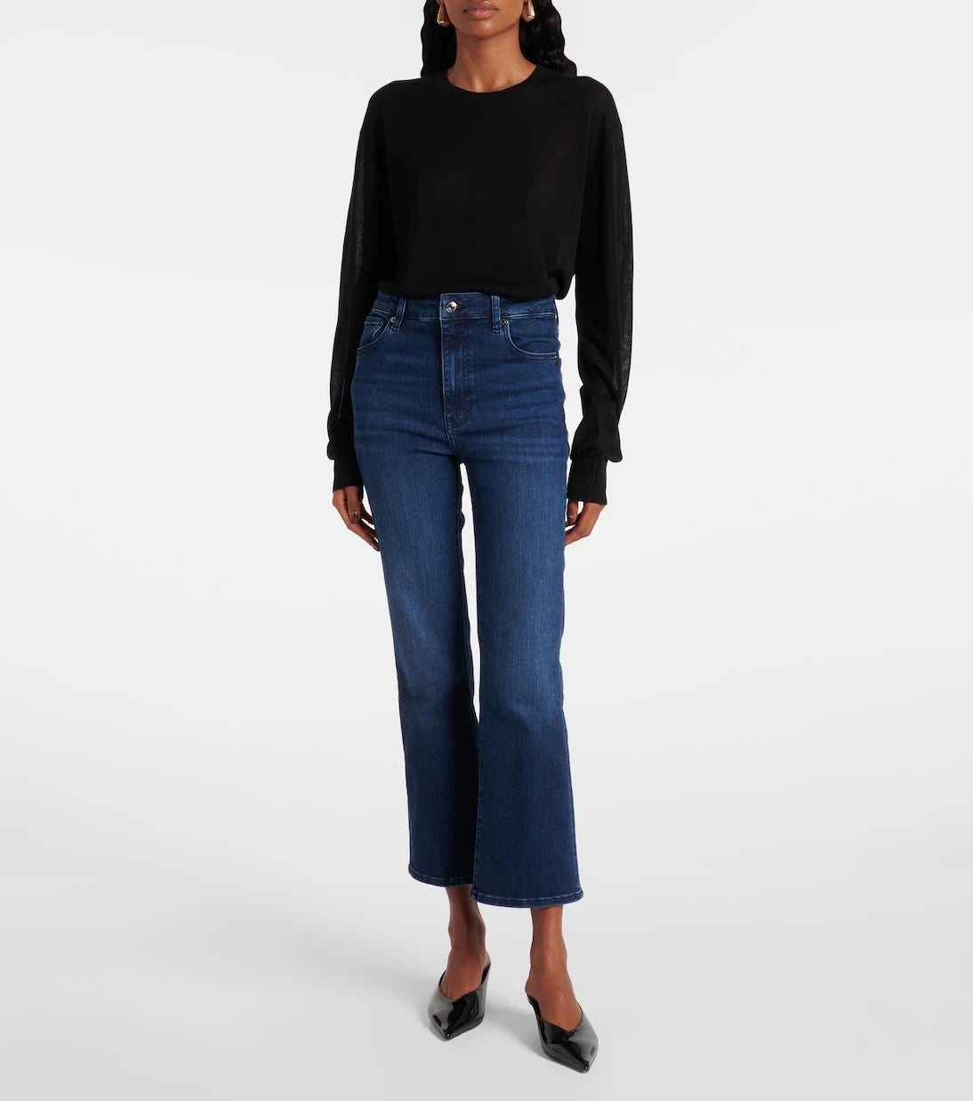 Frame - Reboot Crop high-rise bootcut jeans
